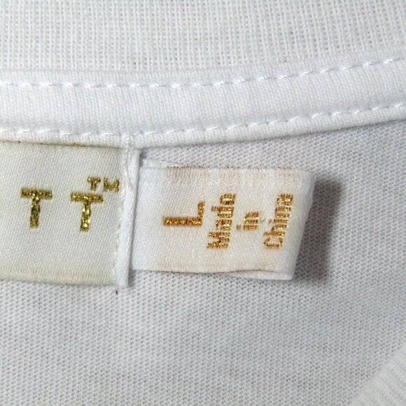 Gretchen Scott Zen Lane Finding Your Bliss Genesh T Shirt Size L White Gold New - Picture 5 of 9